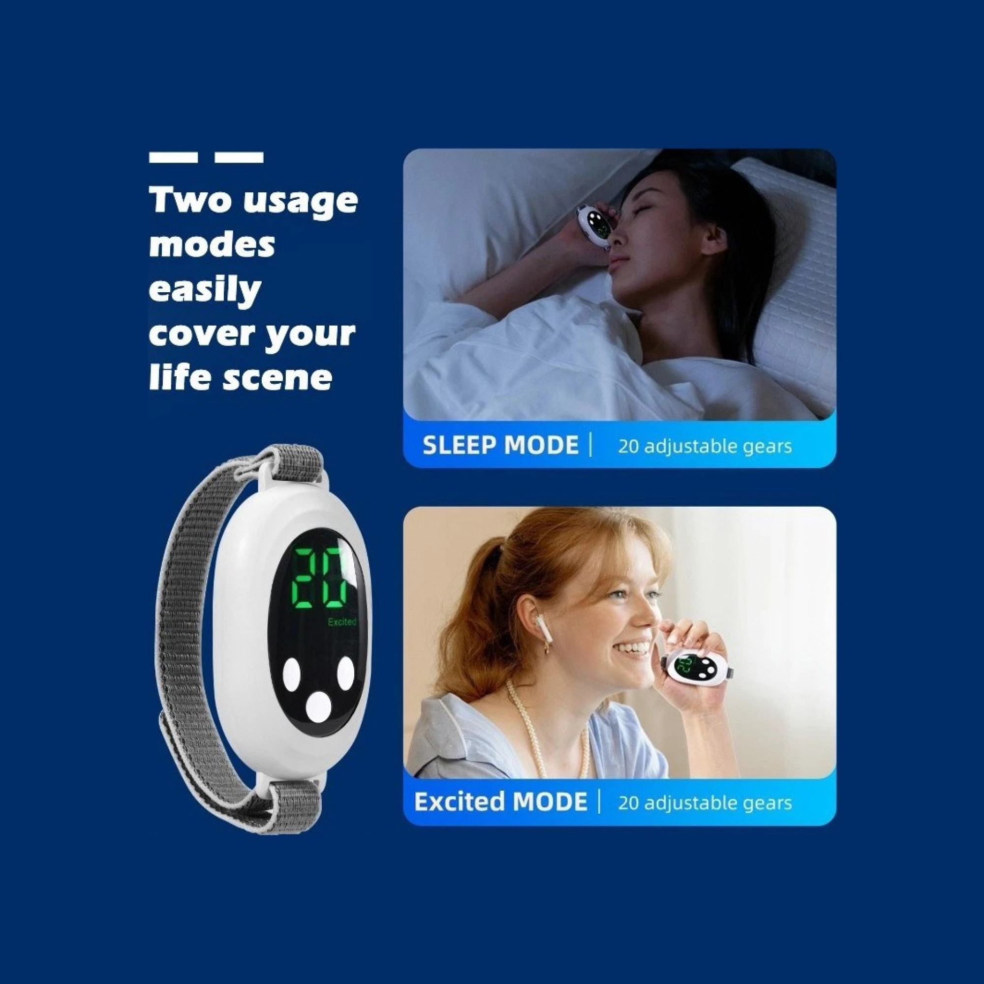 Умный браслет для сна Green EMS Sleep Aid Bracelet